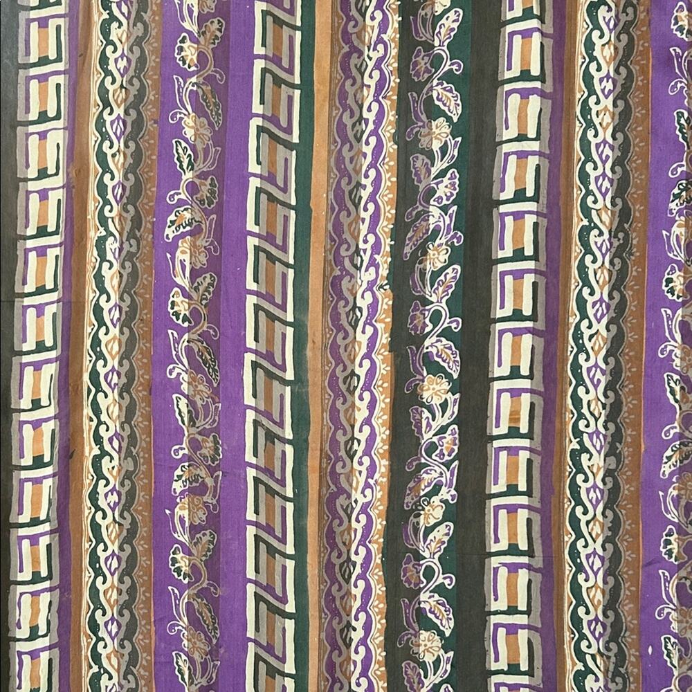 Oversized Bohemian Multicolor Patterned Silky Scarf - Picture 13 of 15